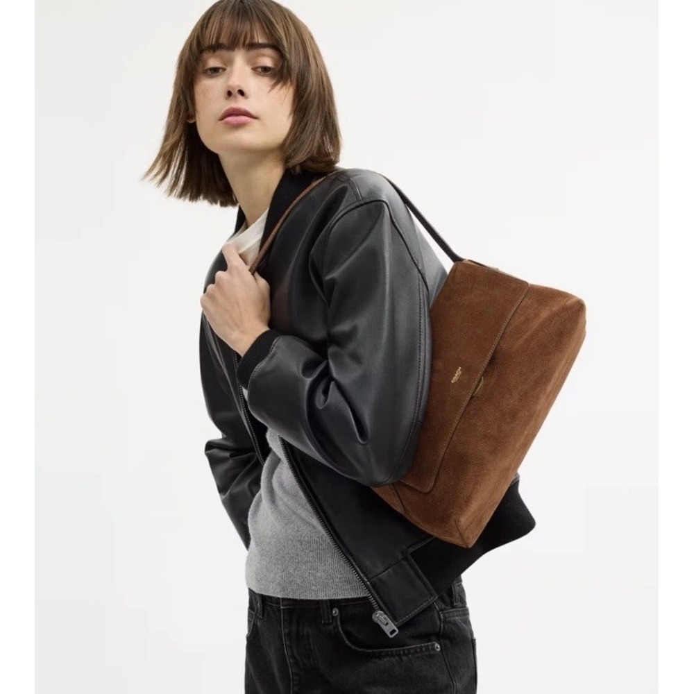 Coach Suede Chelsea Shoulder Bag 30 CDS59 B4WBR_NWT_Expedited - Picture 12 of 13